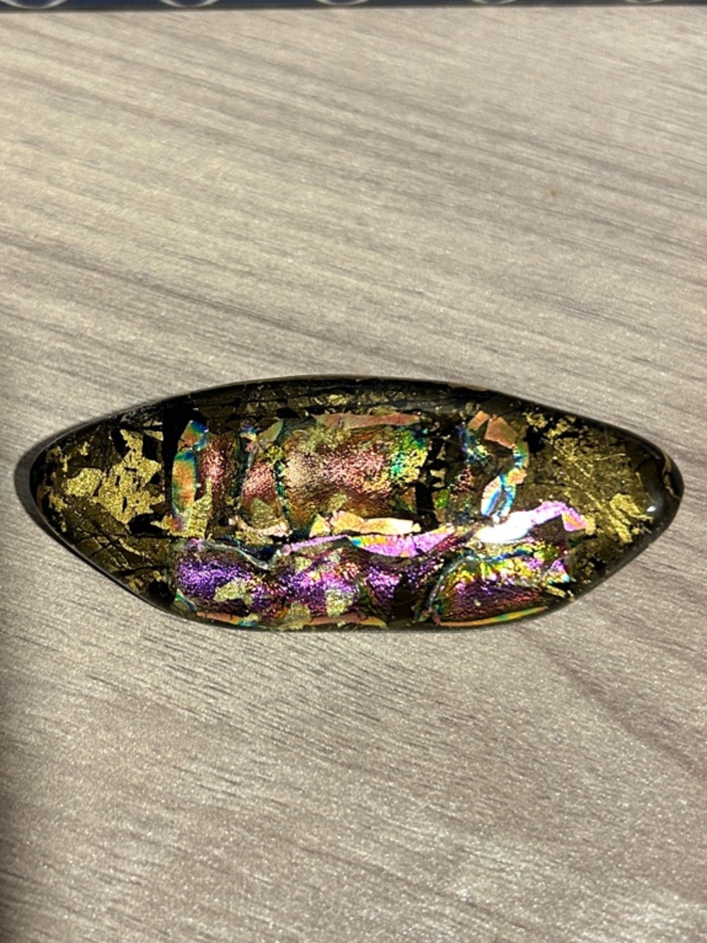 Decorative Dichroic Glass - Multicolor - Brooch